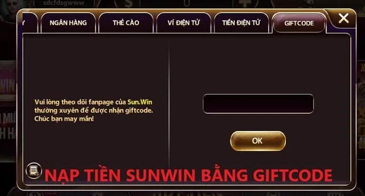 Hướng dẫn cách Nạp tiền Sunwin nhanh chóng