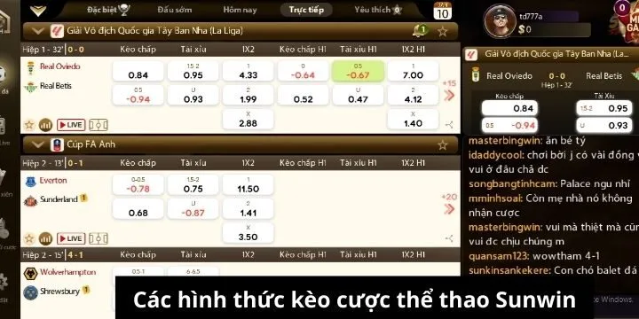 Các sản phẩm đặc sắc nhất của sảnh thể thao Sunwin