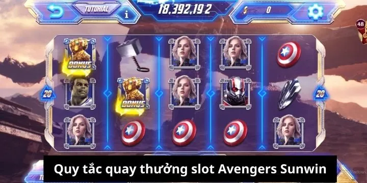Hướng dẫn quy tắc cơ bản quay thưởng Avengers Sunwin